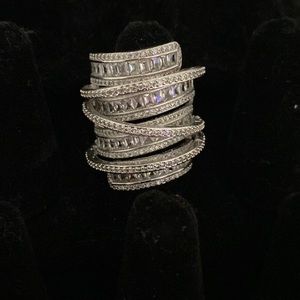 Sterling silver cubic zirconia ring. Very unique